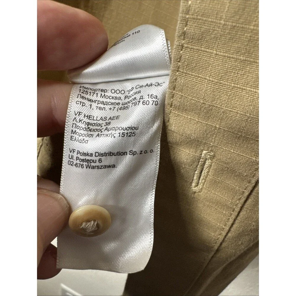 The North Face Mens Medium Short Sleeve Ripstop Button Up  Shirt, Camel Tan